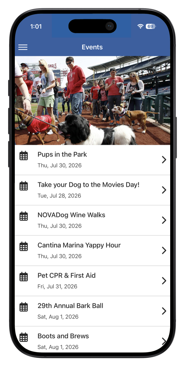 Events in a Yellowstone app