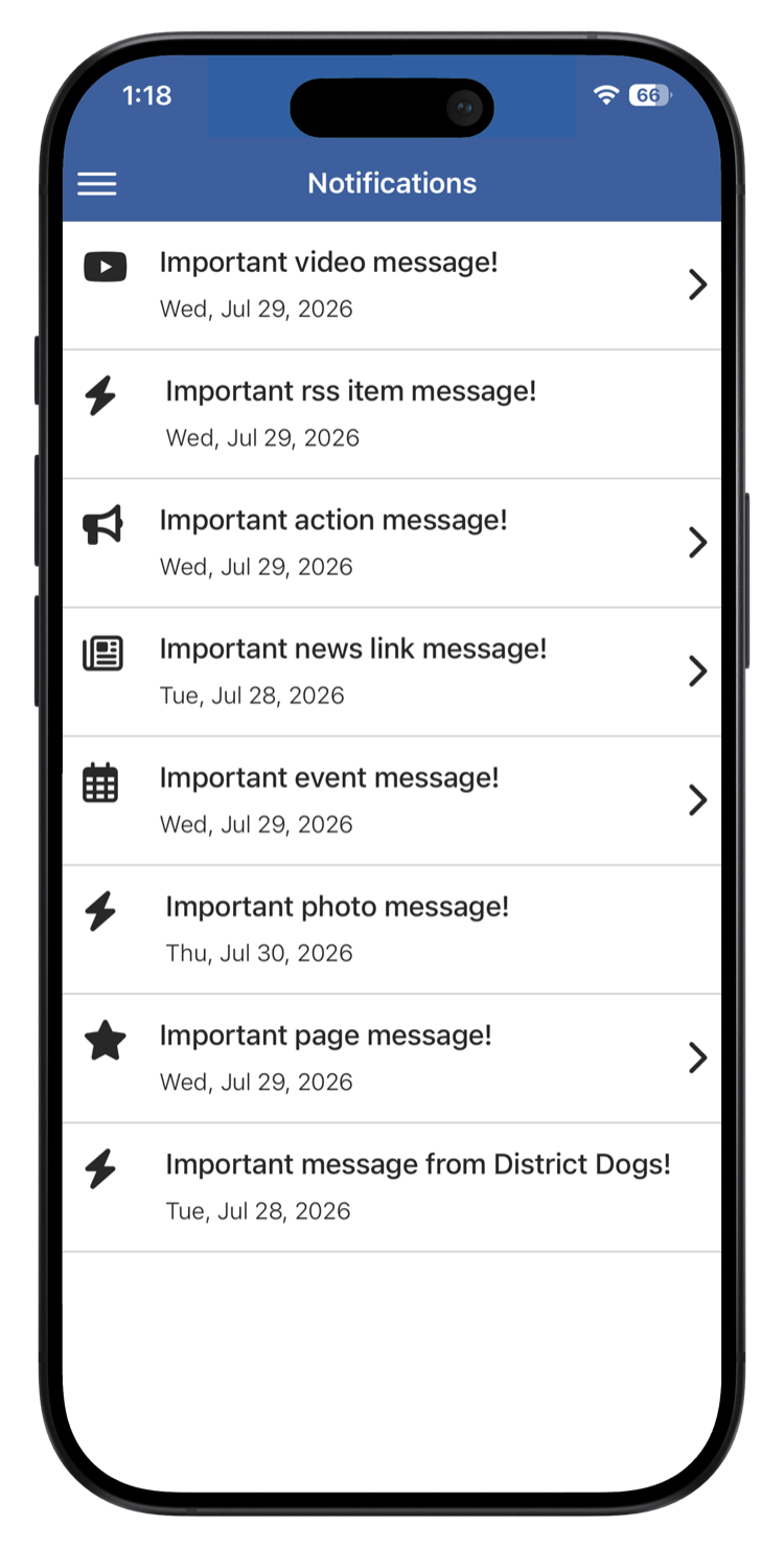 Push notifications in a Yellowstone app